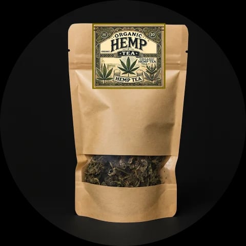 CBDITALY Hemp Tea Lemon Skunk CBD 7% 25g tisana biologica alla canapa in busta kraft richiudibile