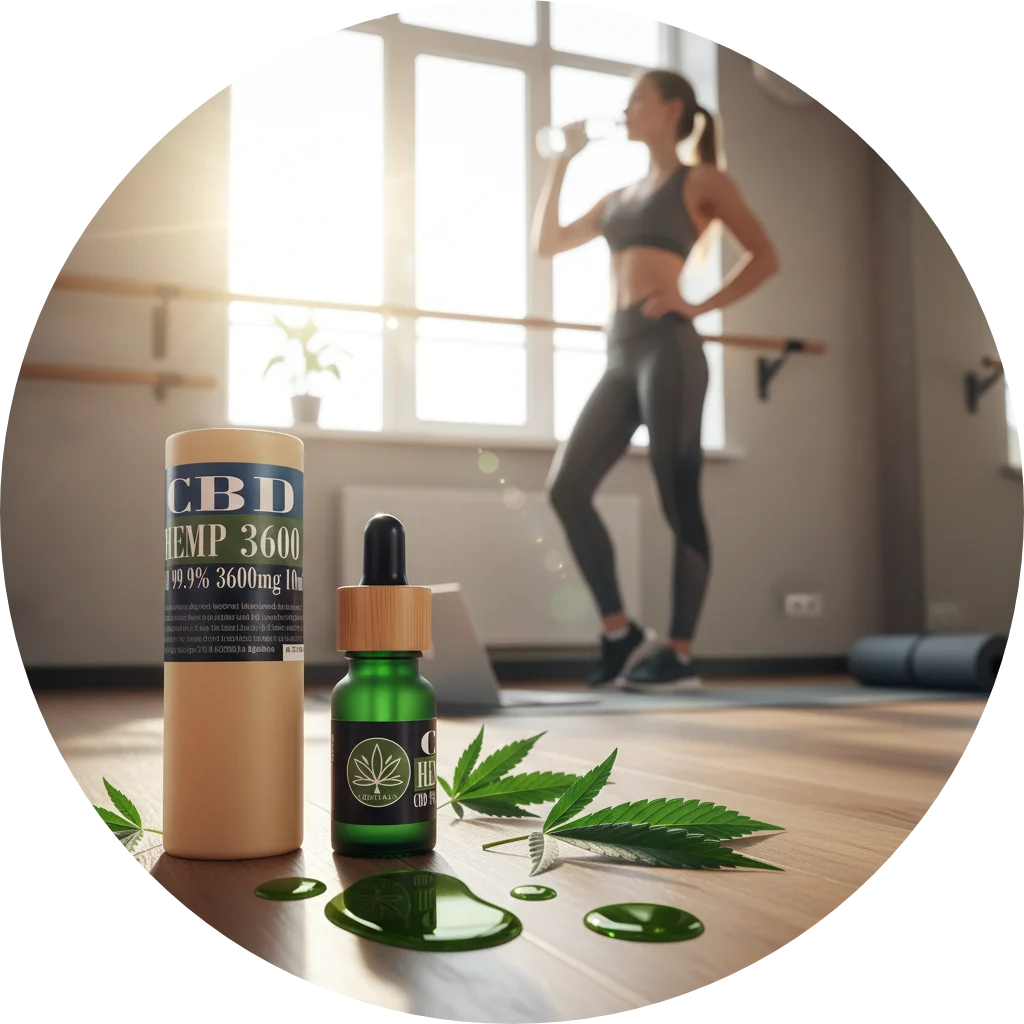 CBDITALY CBD Hemp Oil 36% SPORTLINE dettaglio flacone integratore canapa per lo sport