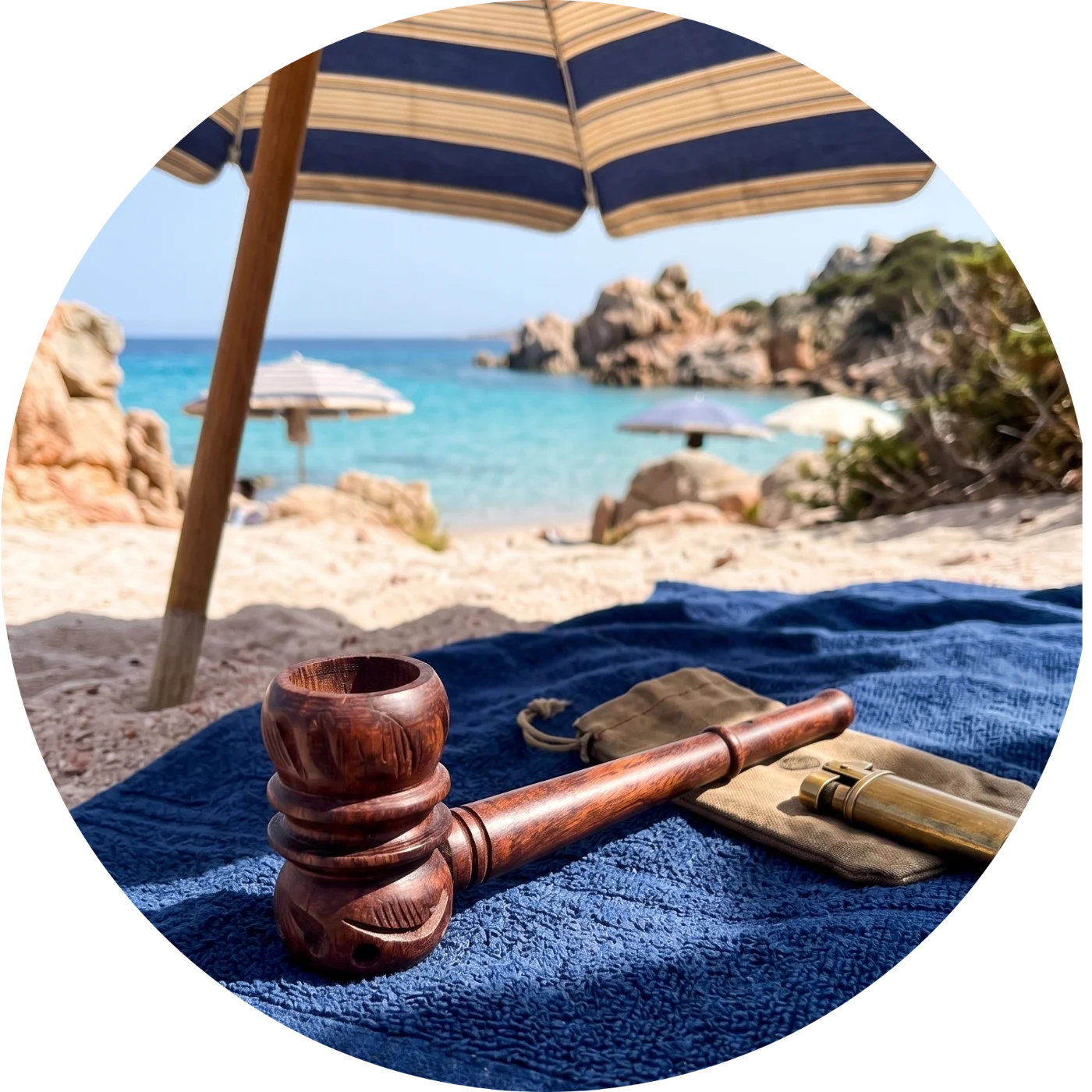 CBDITALY pipa in legno shisham per erbe aromatiche wellness