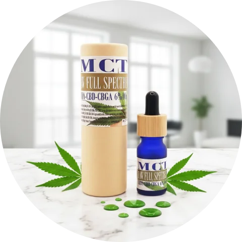 CBD+CBDA Olio 6% RAW FULL SPECTRUM dettaglio — integratore di canapa grezzo a spettro completo CBDITALY