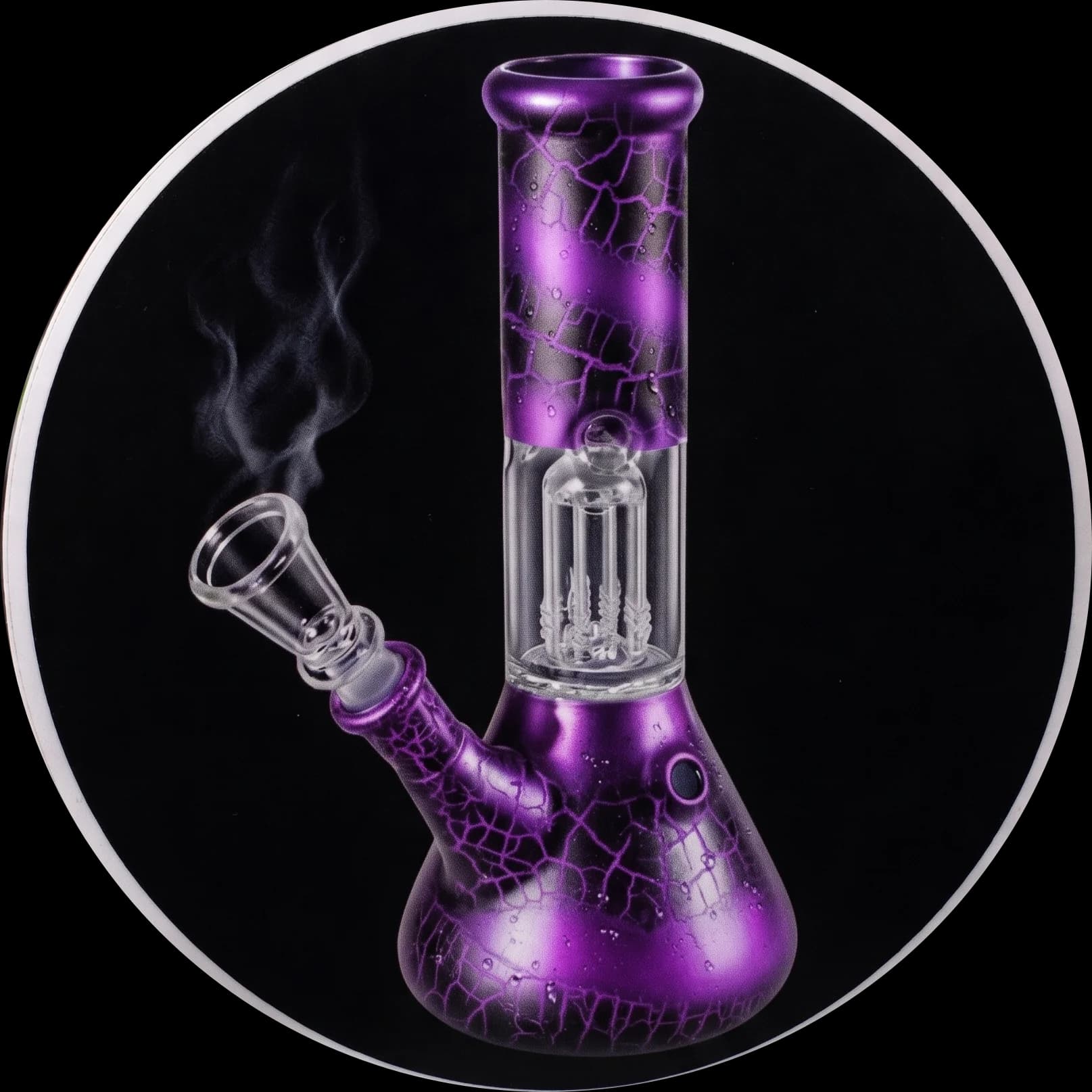 Ice Bong con Percolatore a Cupola Viola