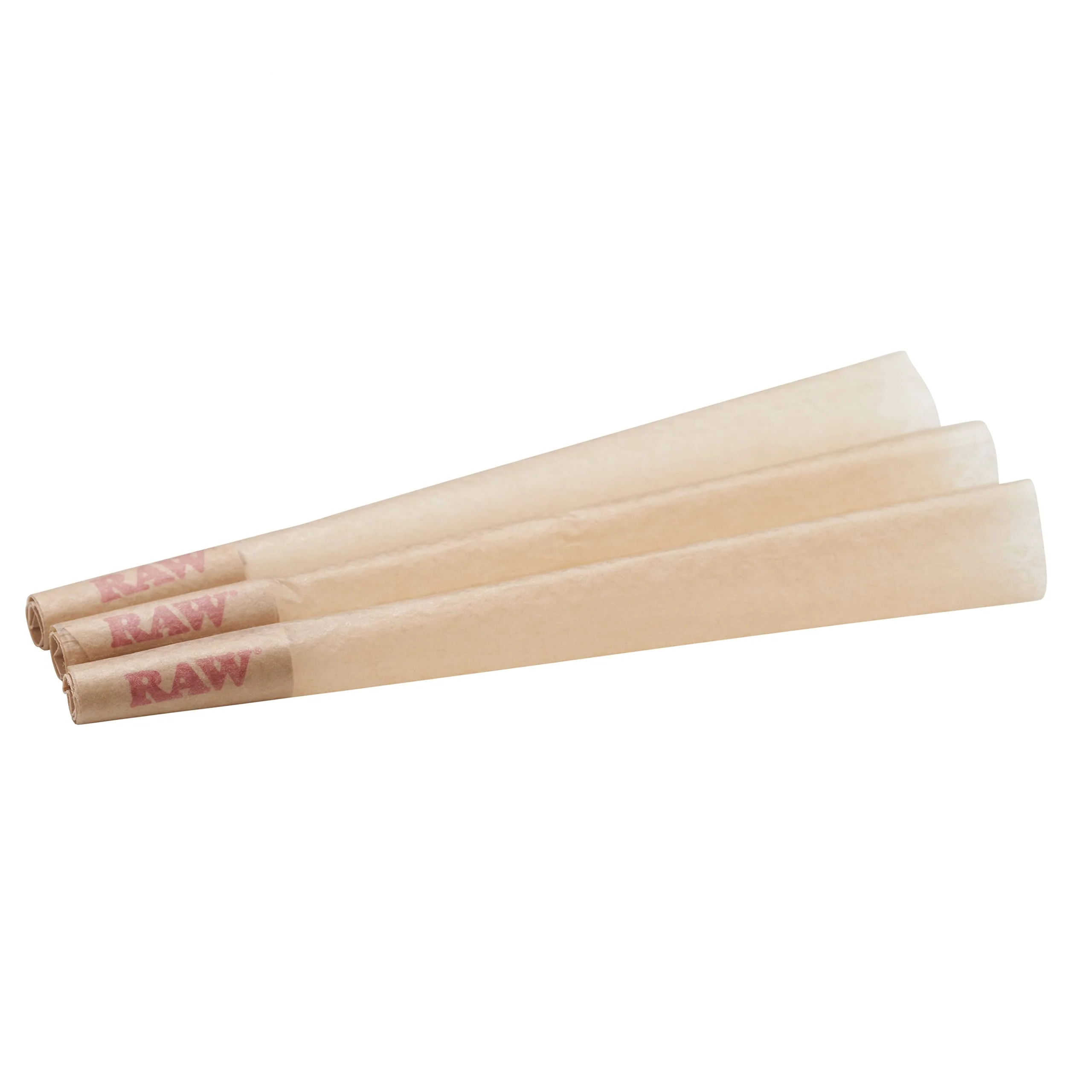 RAW King Size coni pre-arrotolati in carta 3 pezzi, cartine naturali non sbiancate