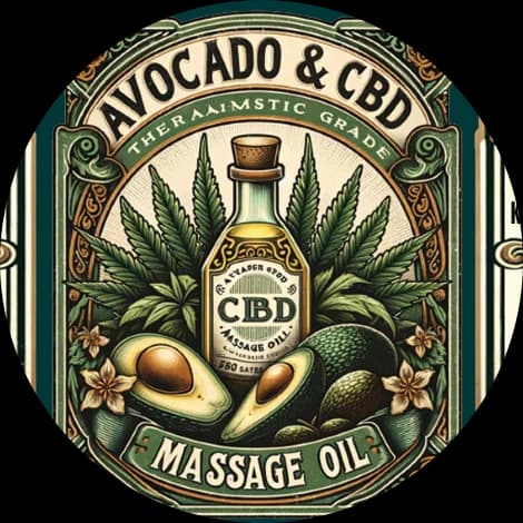 Olio da massaggio all'avocado con CBD