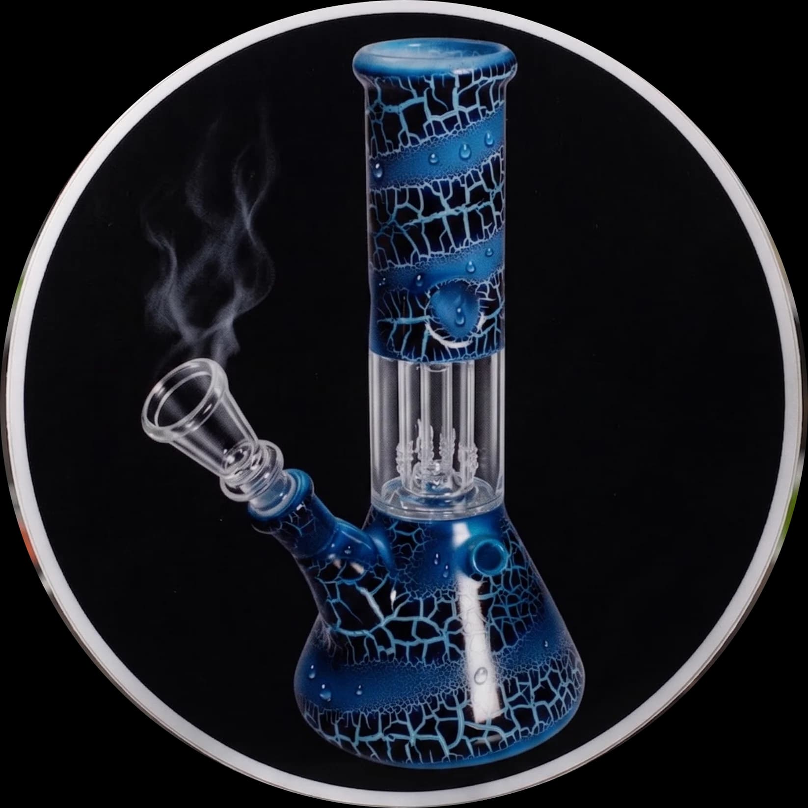 Ice Bong con Percolatore a Cupola – Azzurro